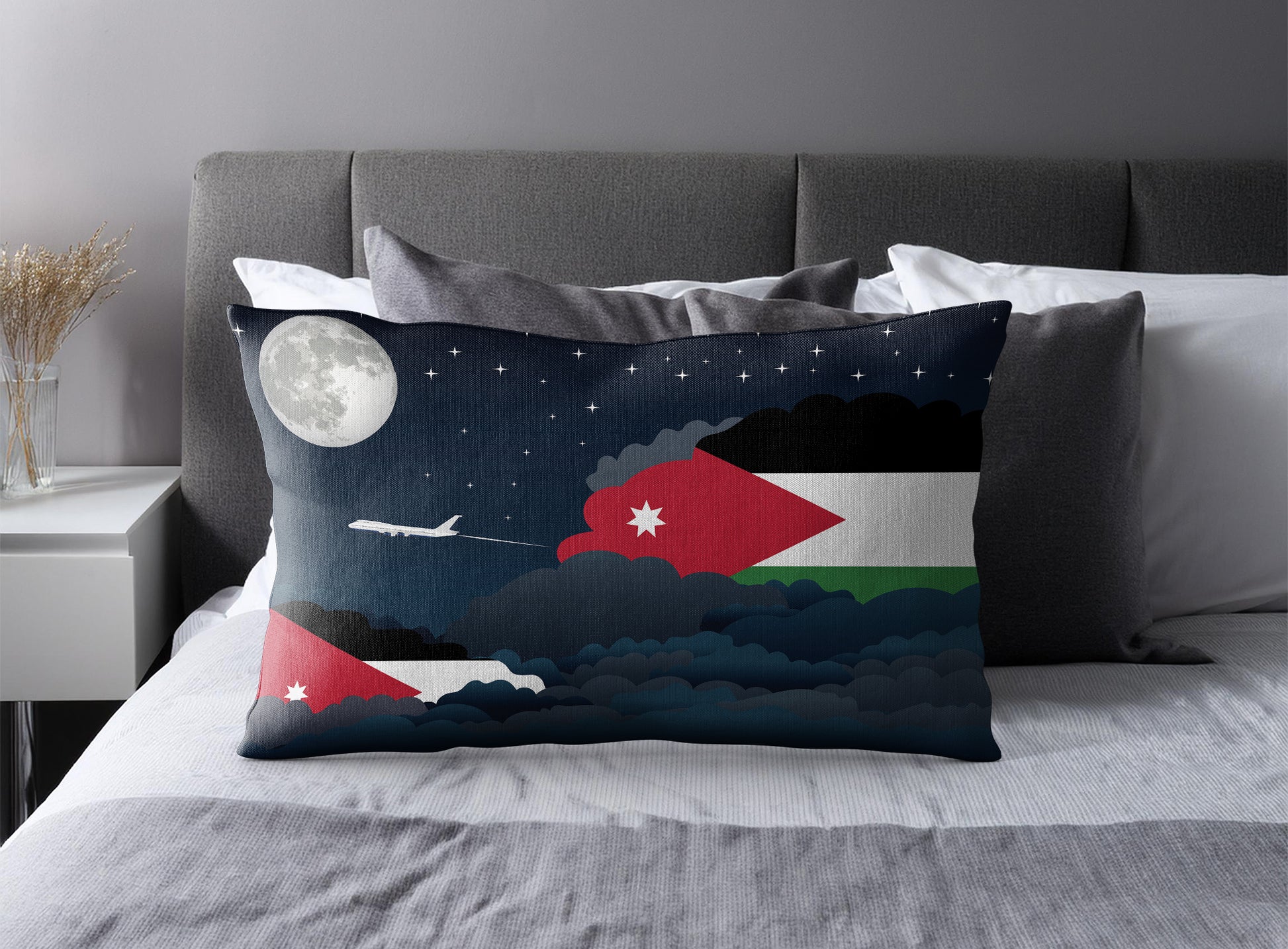 Jordan Night Clouds Pillow Case and Pillow Throw