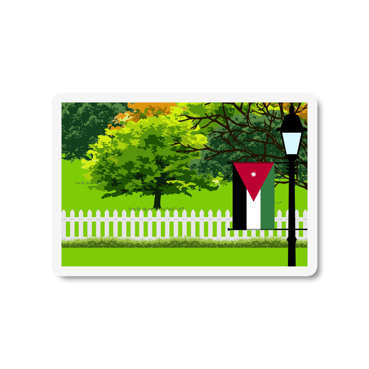 Jordan Trees and Street Lamp Sticker