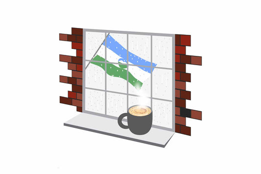 Kabardino Balkaria Coffee Rain Window Sticker