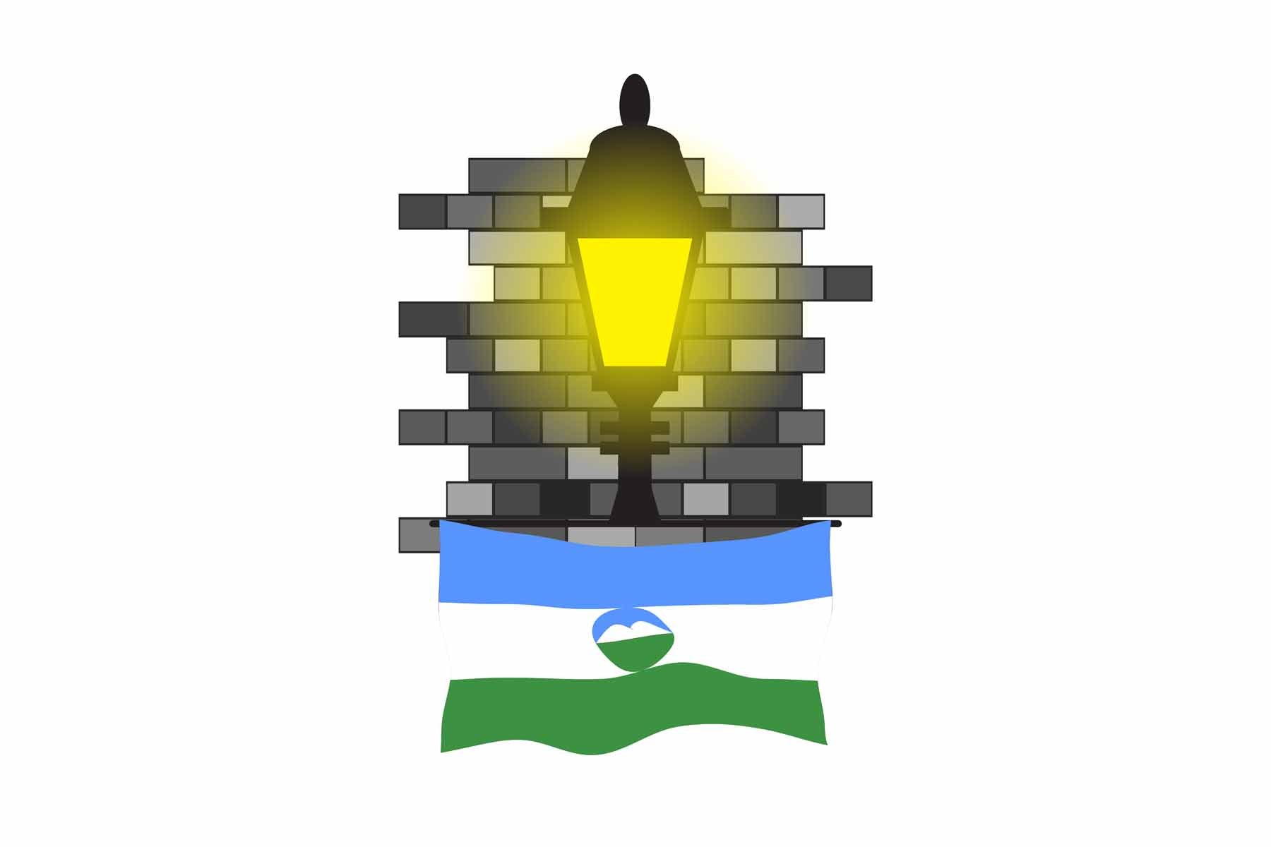 Kabardino Balkaria Street Lamp Bricks Sticker