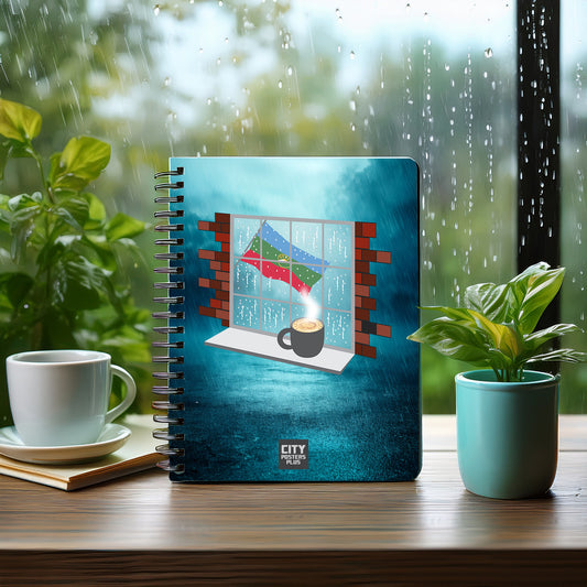 Karachay Cherkessa  Coffee Rain Notebook