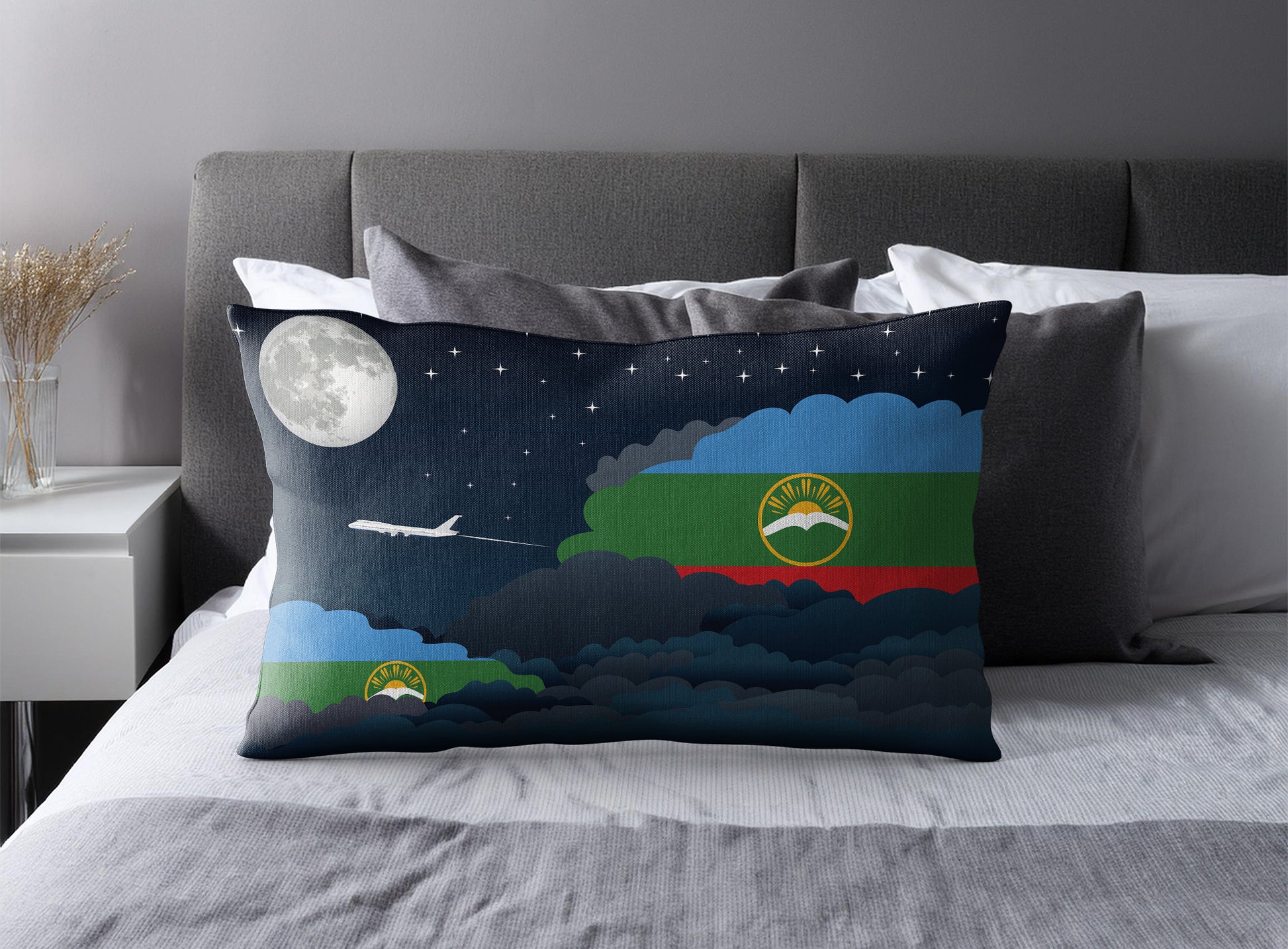 Karachay Cherkessia Night Clouds Pillow Case and Pillow Throw