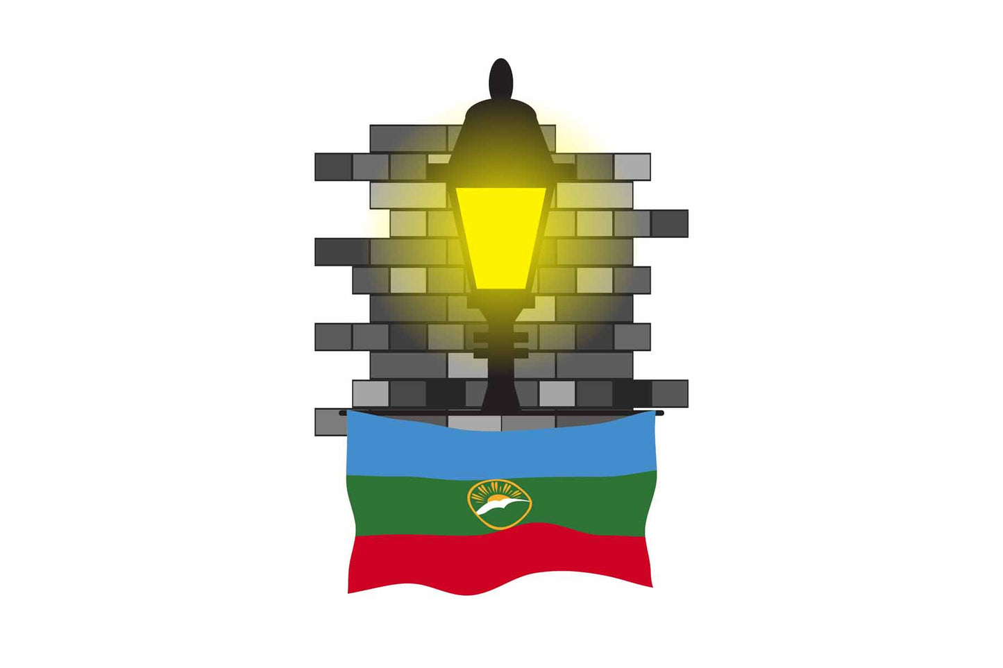 Karachay Cherkessia Street Lamp Bricks Sticker