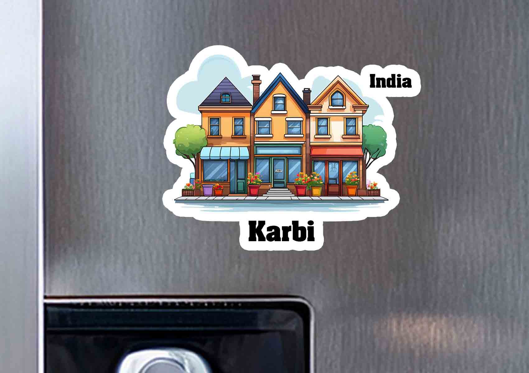 Karbi Three Home Office Shop Fridge Magnet