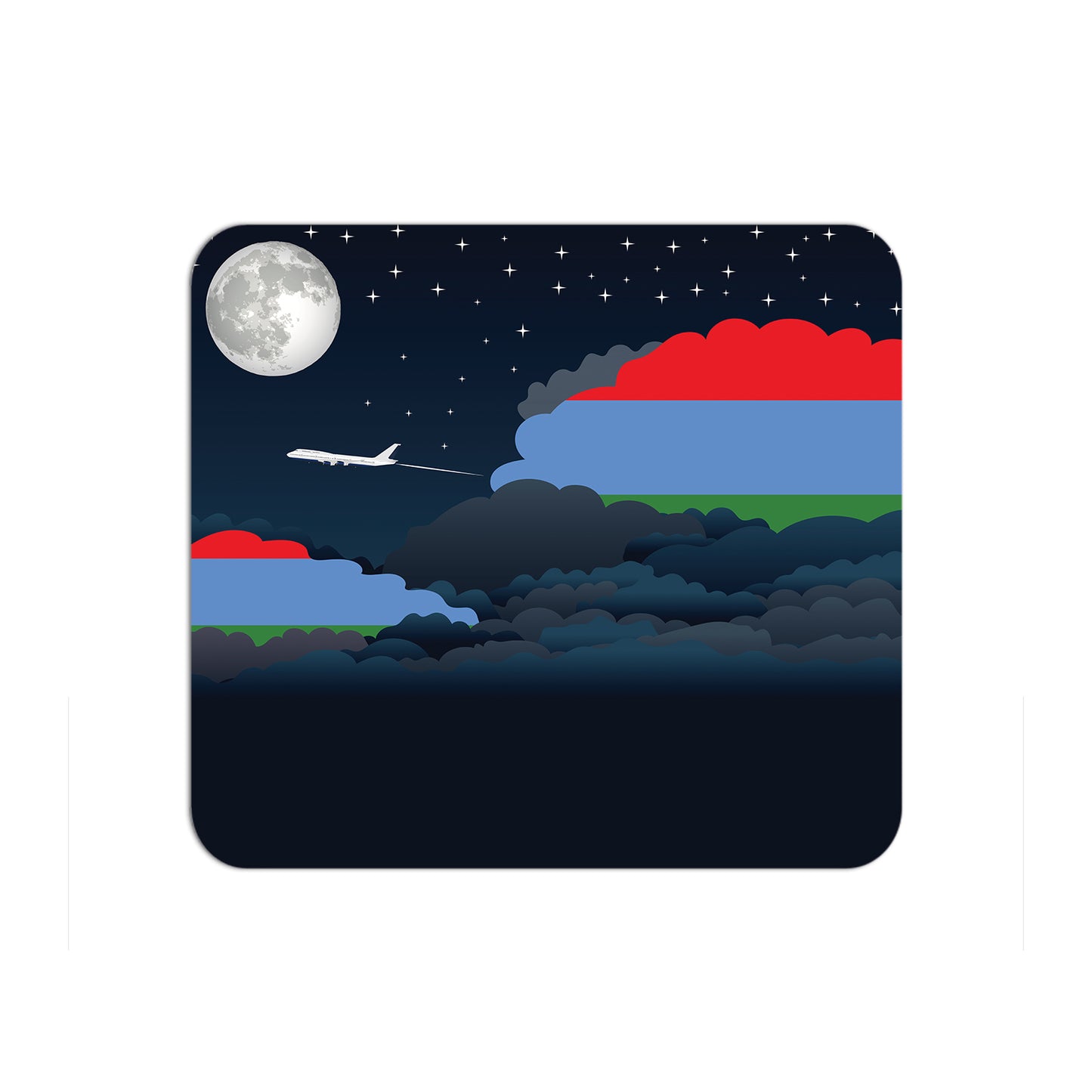 Karelia Airplane Airport Flight Night Clouds Mousepad 