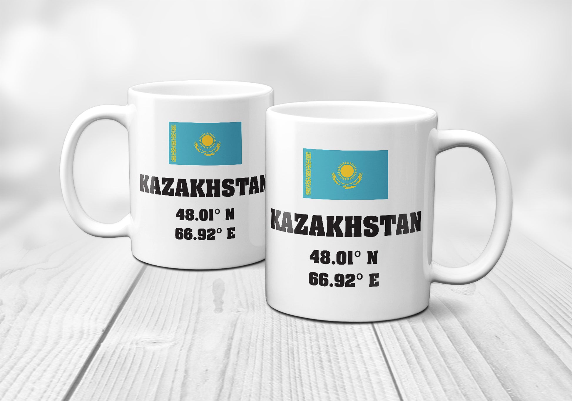 Kazakhstan Laitutude Longitude Mug