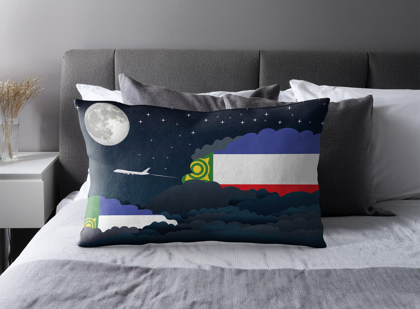 Khakassia Night Clouds Pillow Case and Pillow Throw