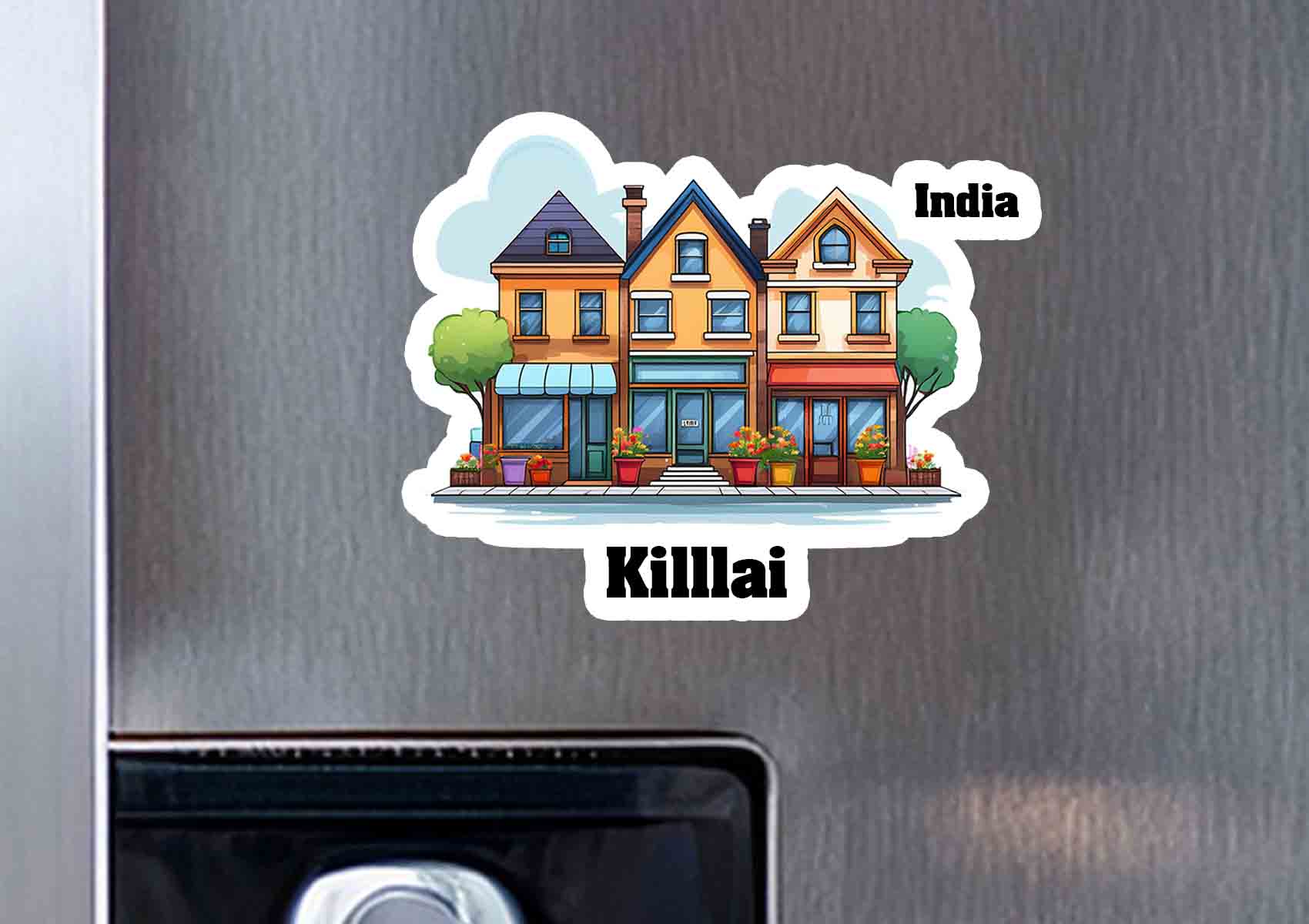 Killlai Three Home Office Shop Fridge Magnet