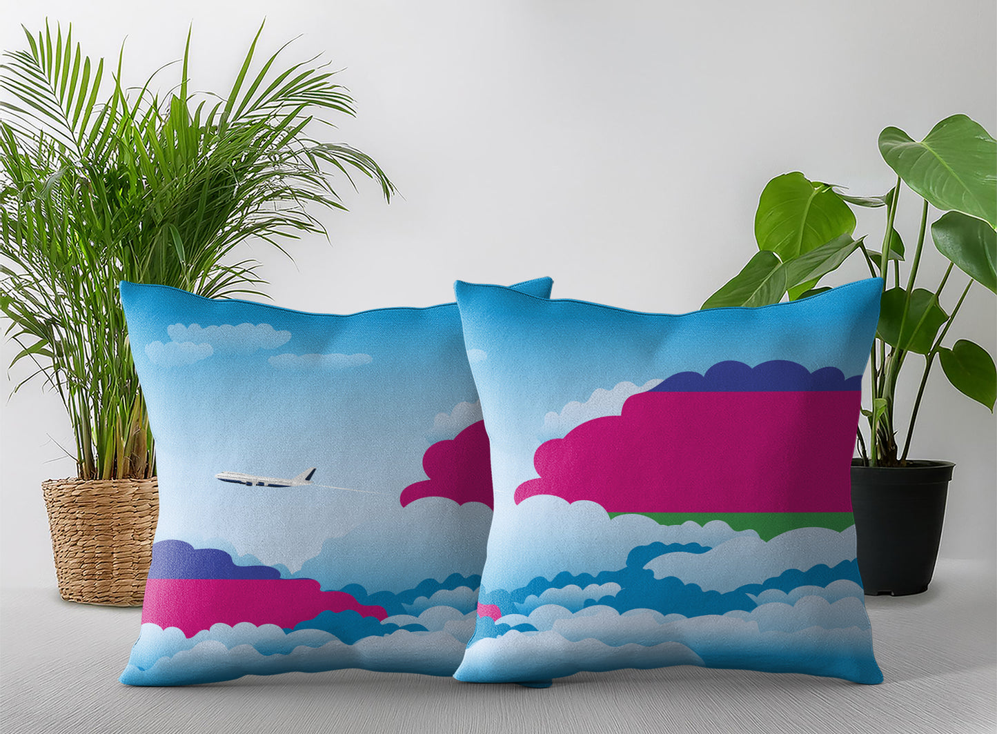 Kuban Peoples Republic Day Clouds Pillow Case and Pillow Throw