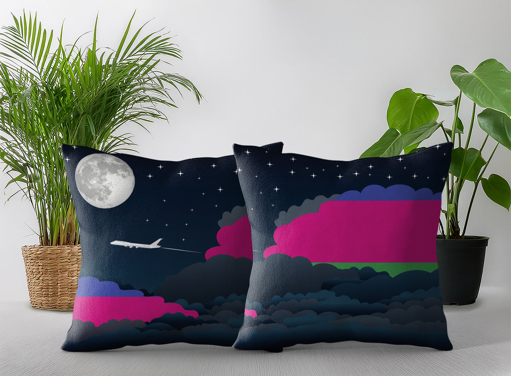 Kuban Peoples Republic Night Clouds Pillow Case and Pillow Throw