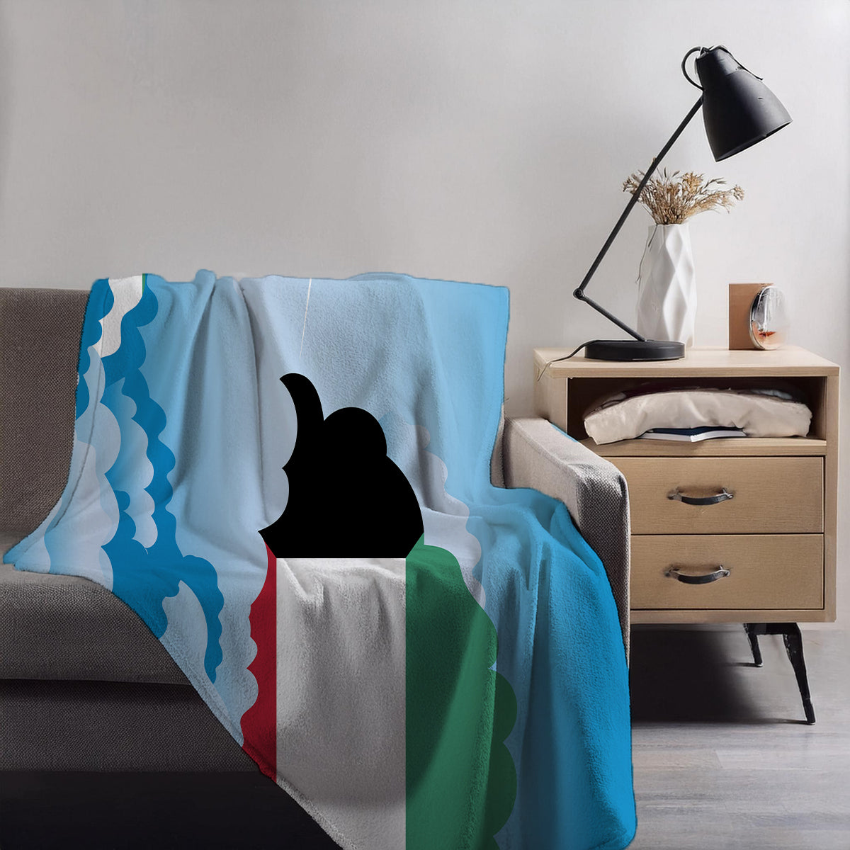 Kuwait Day Clouds Blanket Throw