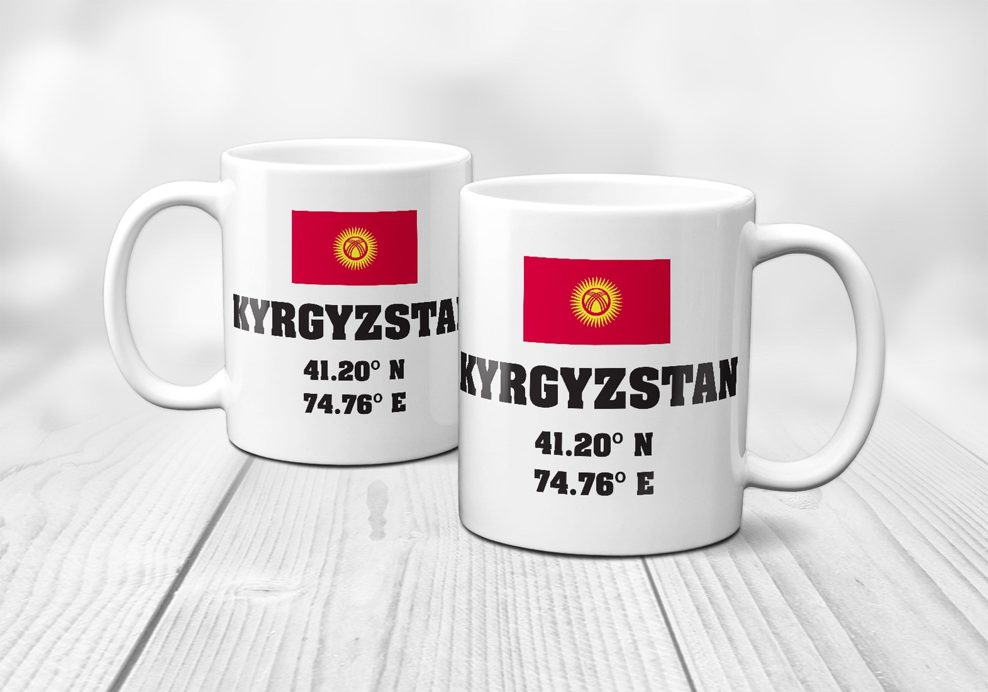 Kyrgyzstan Laitutude Longitude Mug