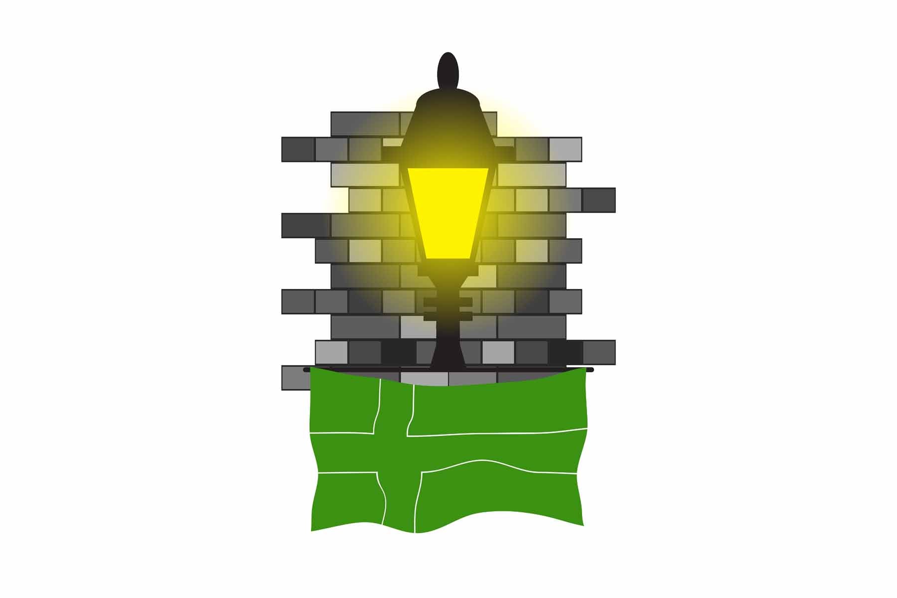 Ladonia Street Lamp Bricks Fridge Magnet