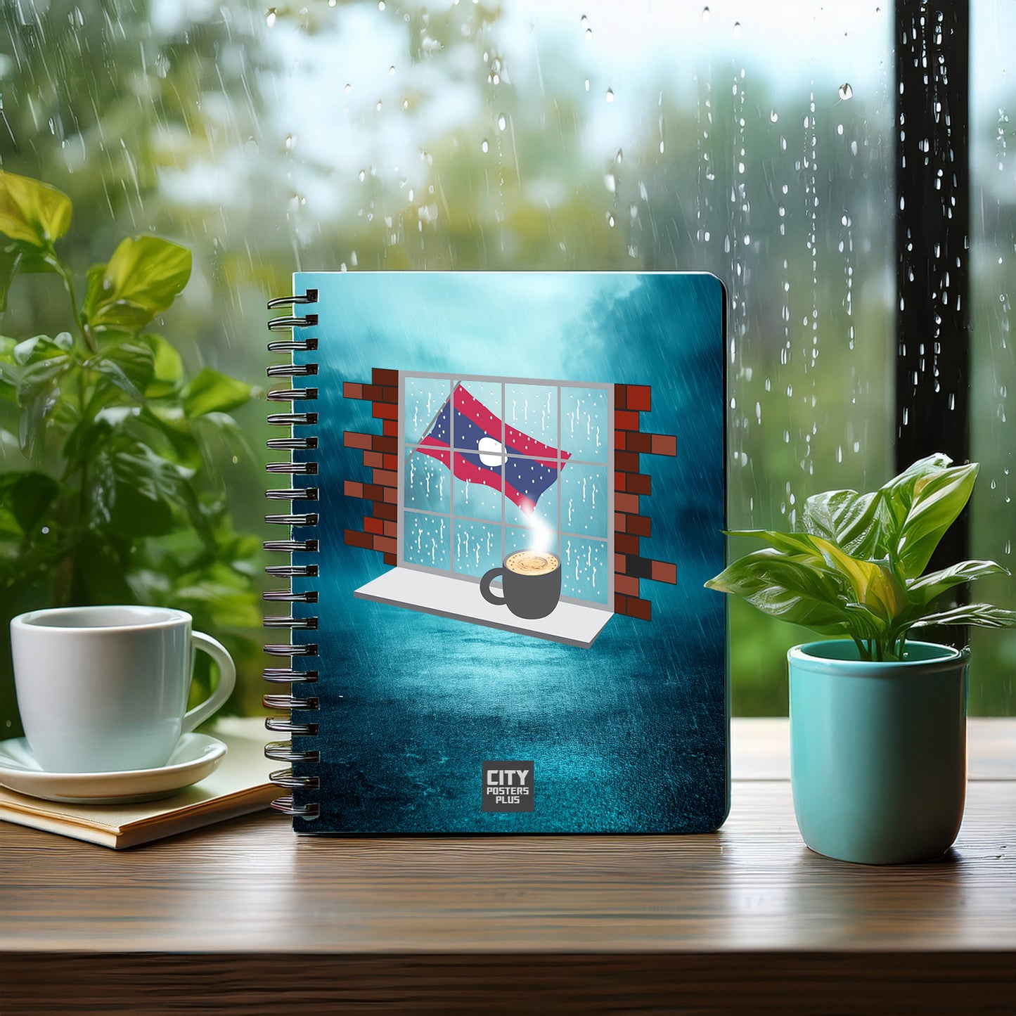 Laos  Coffee Rain Notebook