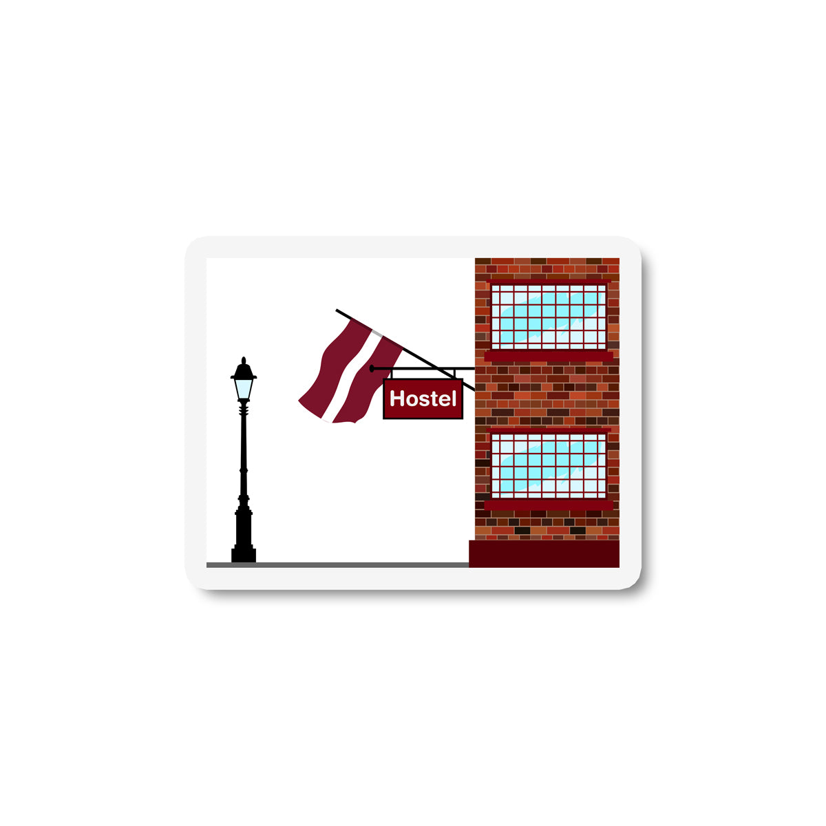 Latvia Hostels Sticker