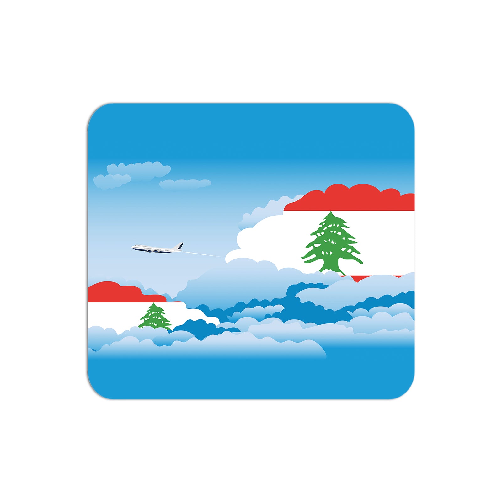 Lebanon Airplane Airport Flight Day Clouds Mousepad 