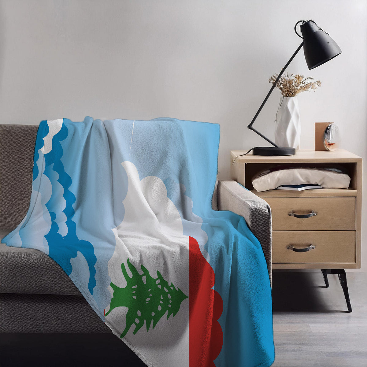 Lebanon Day Clouds Blanket Throw