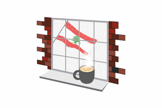 Lebanon Coffee Rain Window Sticker