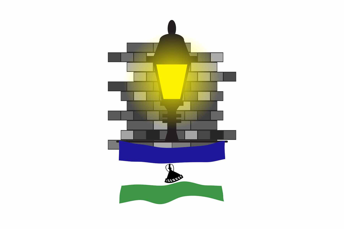 Lesotho Street Lamp Bricks Sticker