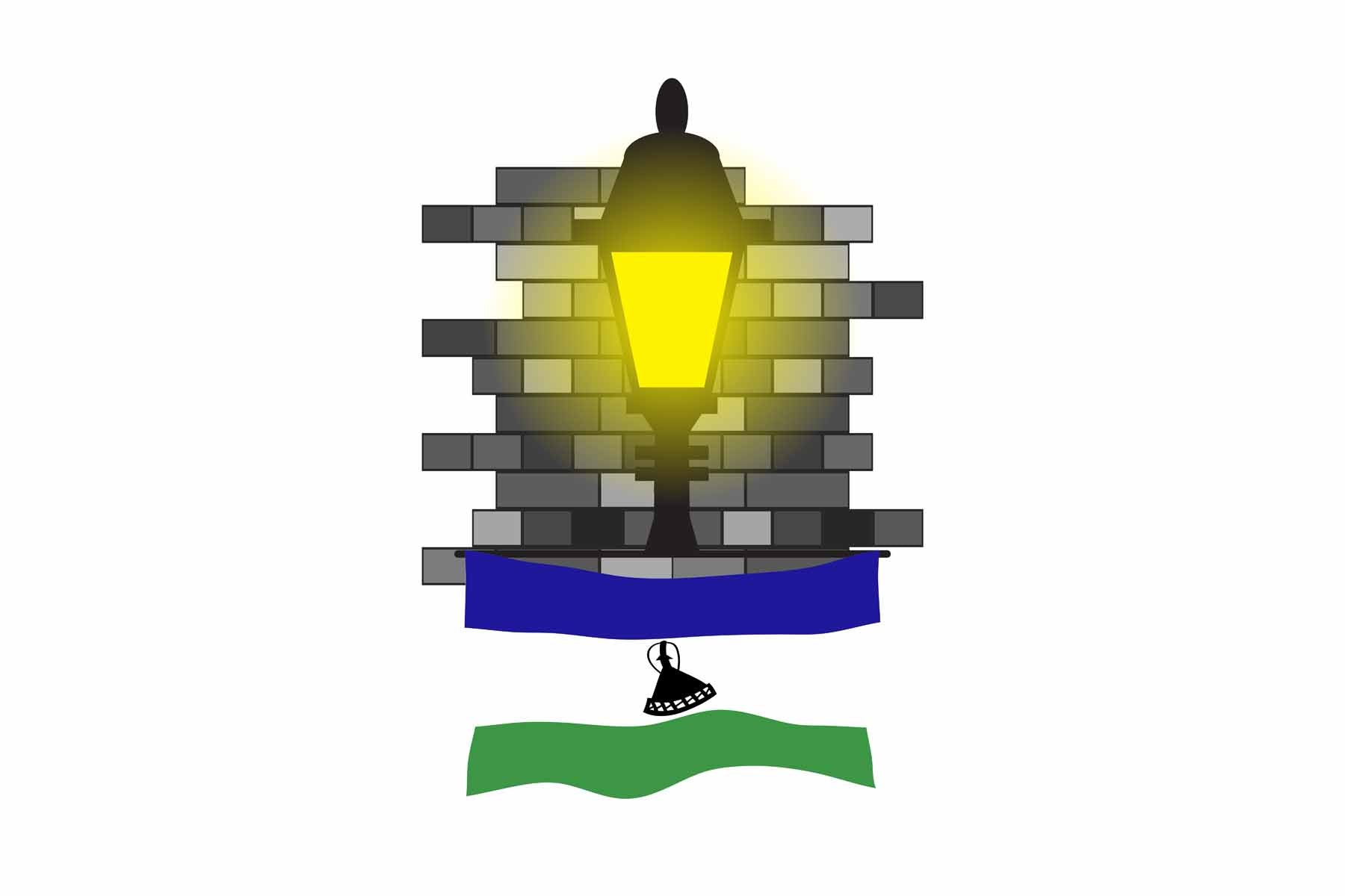 Lesotho Street Lamp Bricks Sticker
