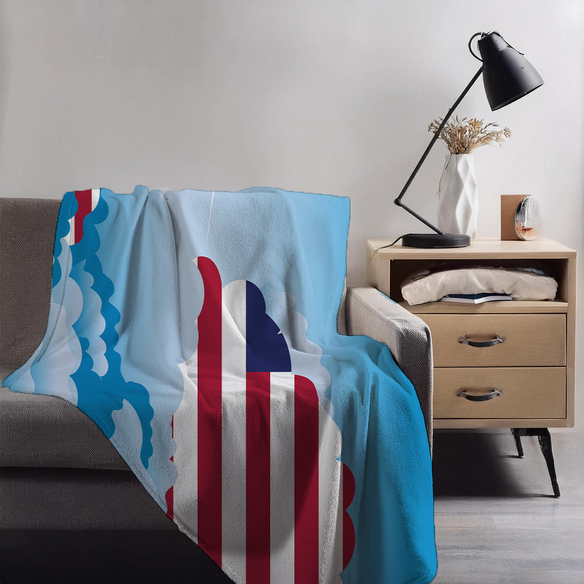 Liberia Day Clouds Blanket Throw
