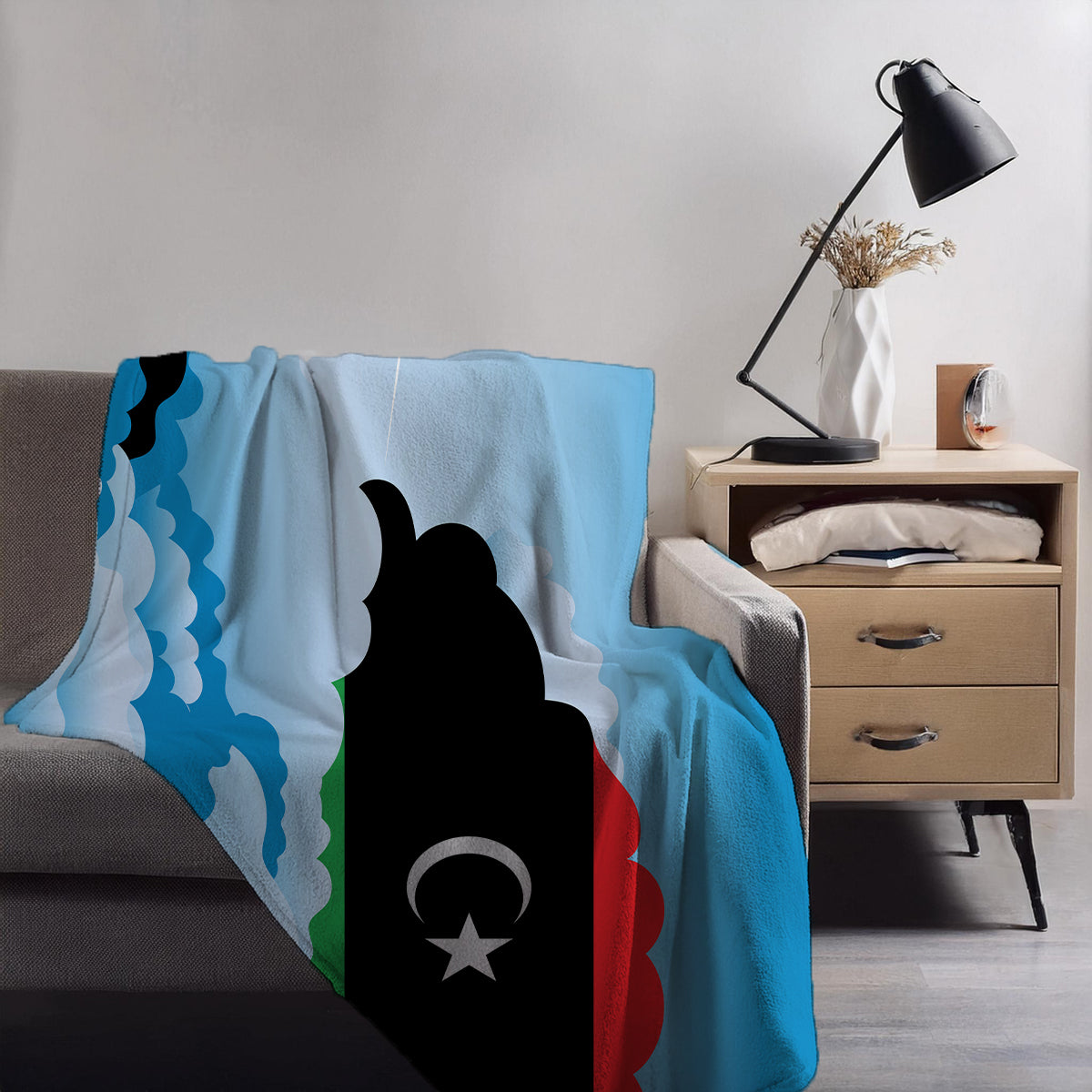 Libya Day Clouds Blanket Throw