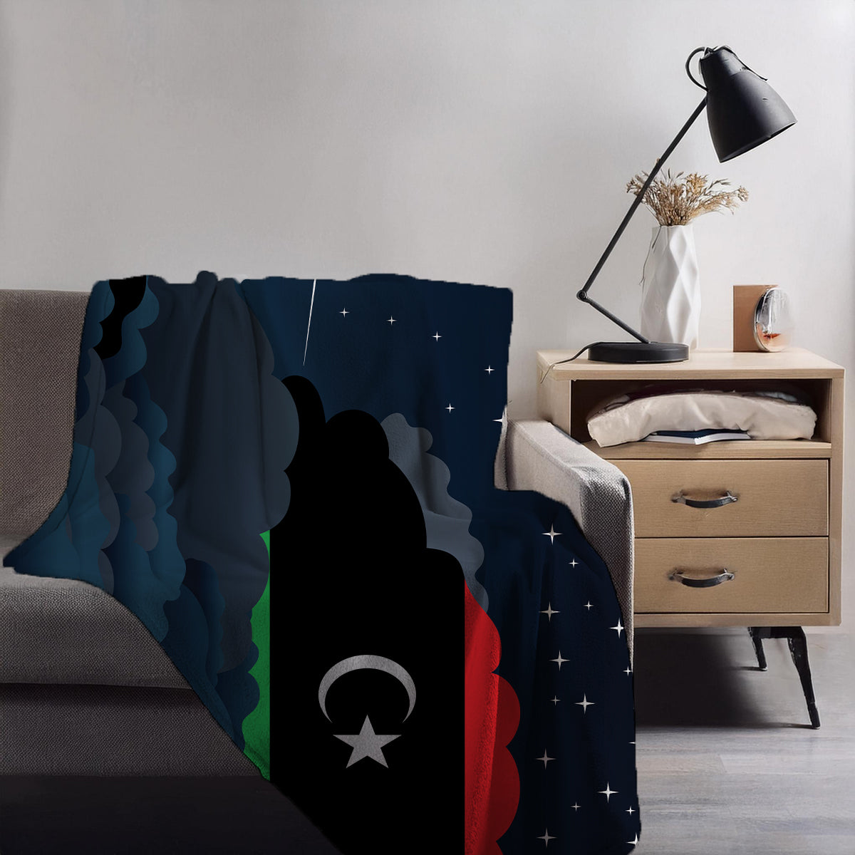 Libya Night Clouds Blanket Throw