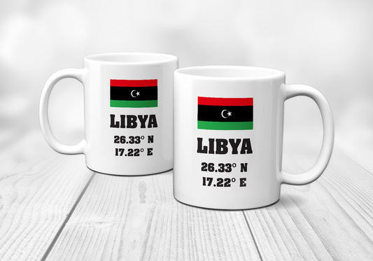 Libya Laitutude Longitude Mug