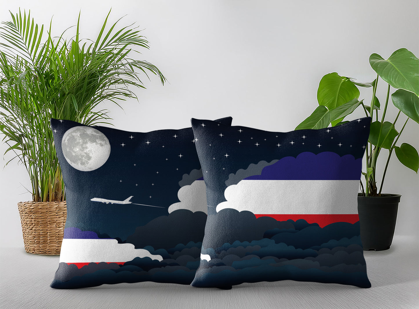 Los Altos Night Clouds Pillow Case and Pillow Throw