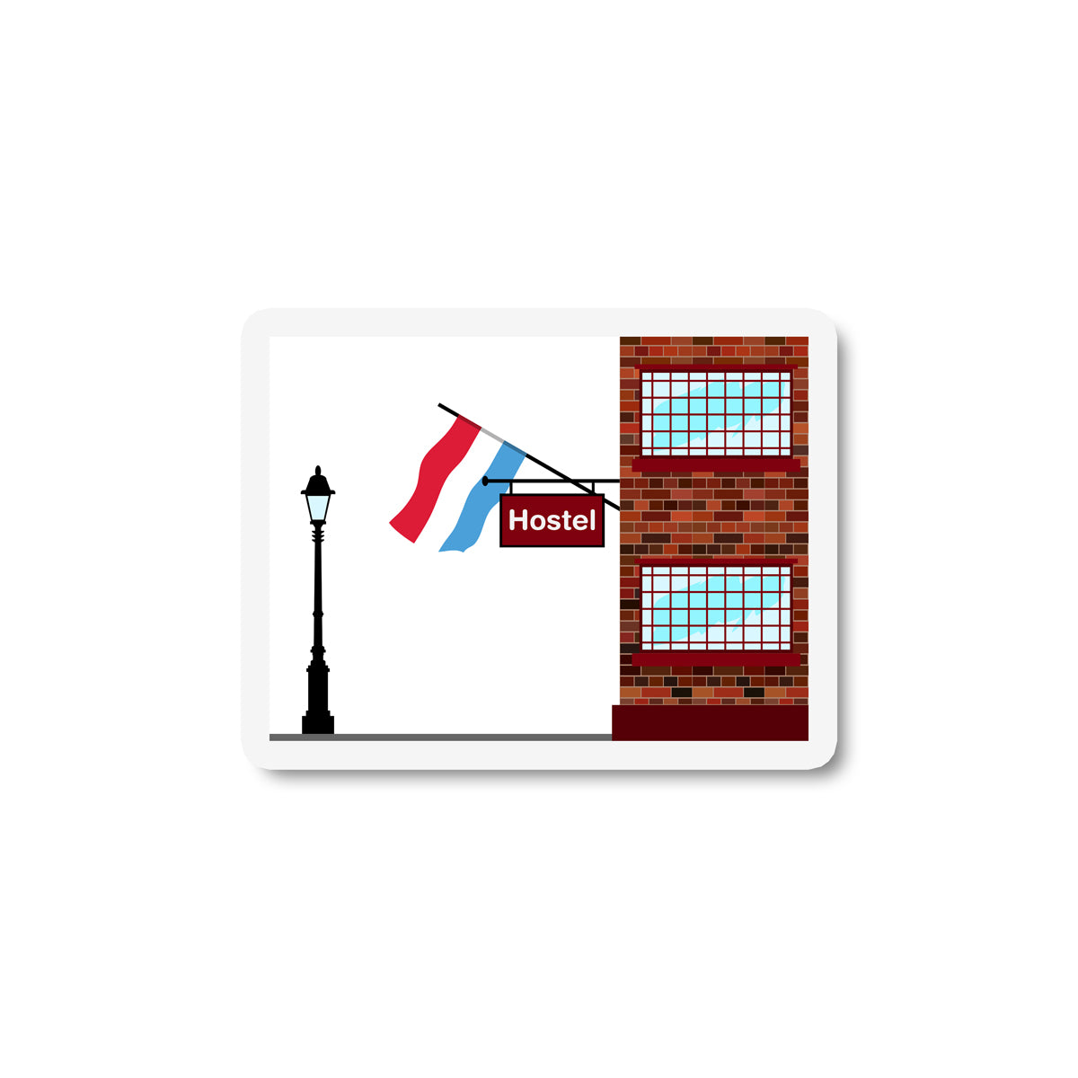 Luxembourg Hostels Sticker