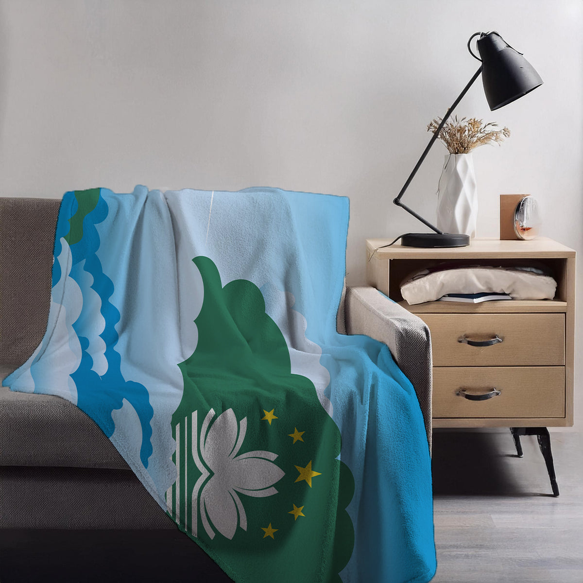 Macau Day Clouds Blanket Throw