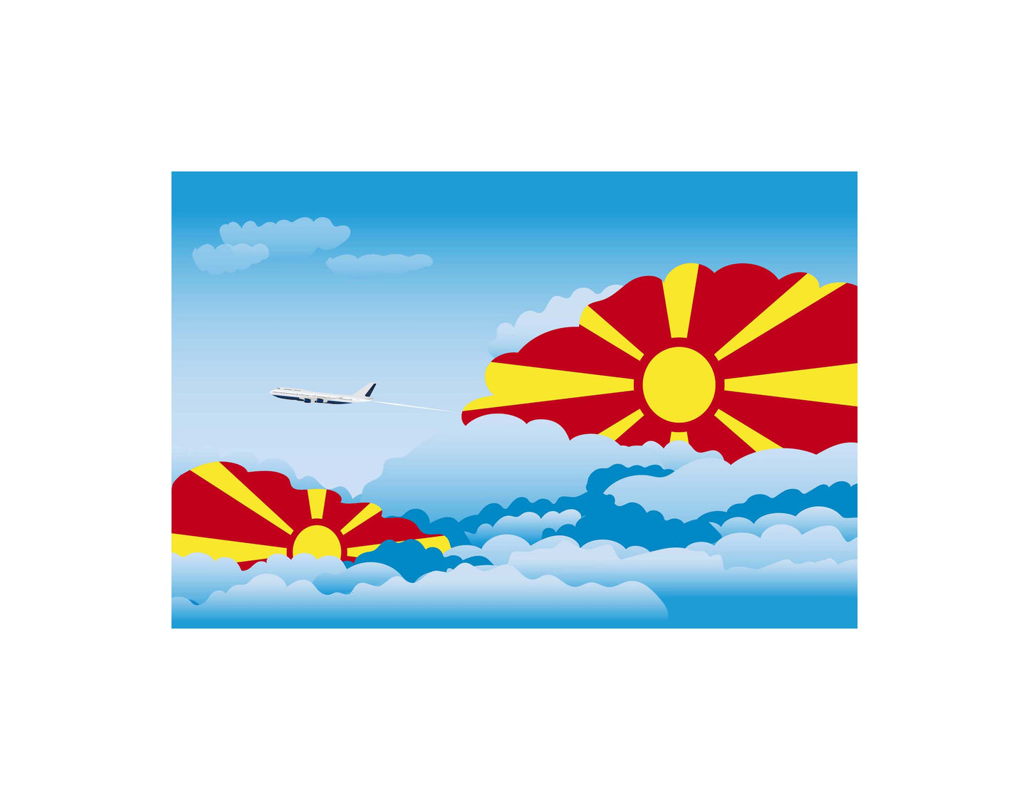 Macedonia Day Clouds Blanket Throw
