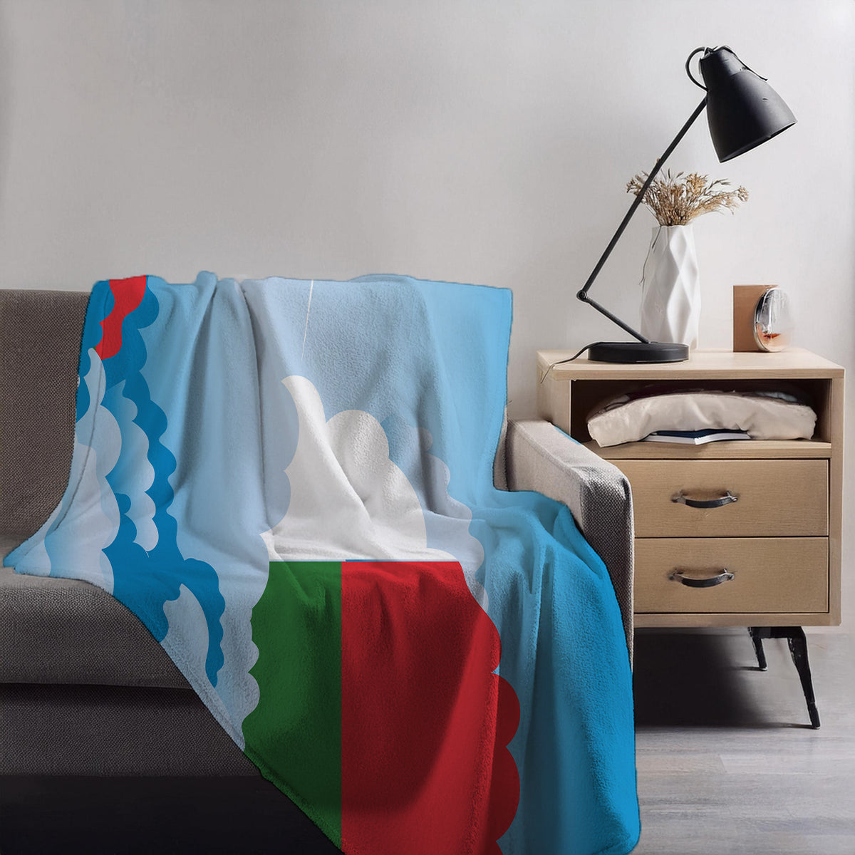 Madagascar Day Clouds Blanket Throw