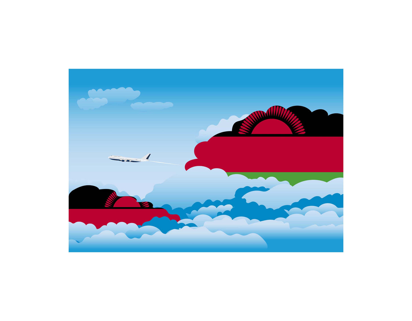 Malawi Day Clouds Blanket Throw