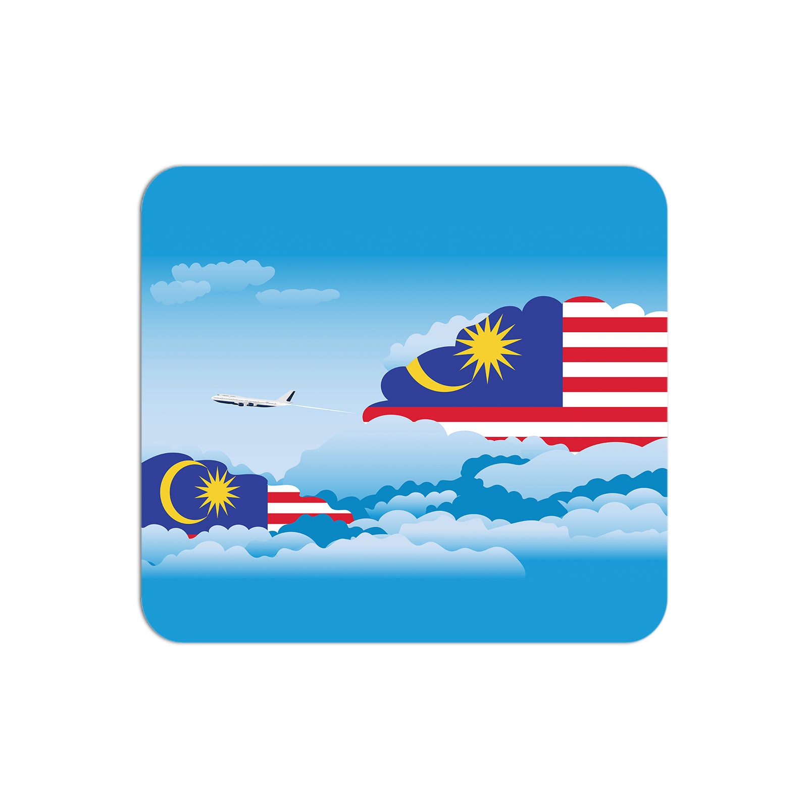 Malaysia Airplane Airport Flight Day Clouds Mousepad 