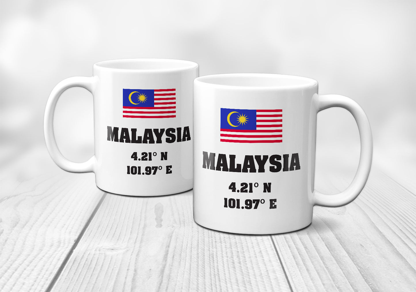 Malaysia Laitutude Longitude Mug