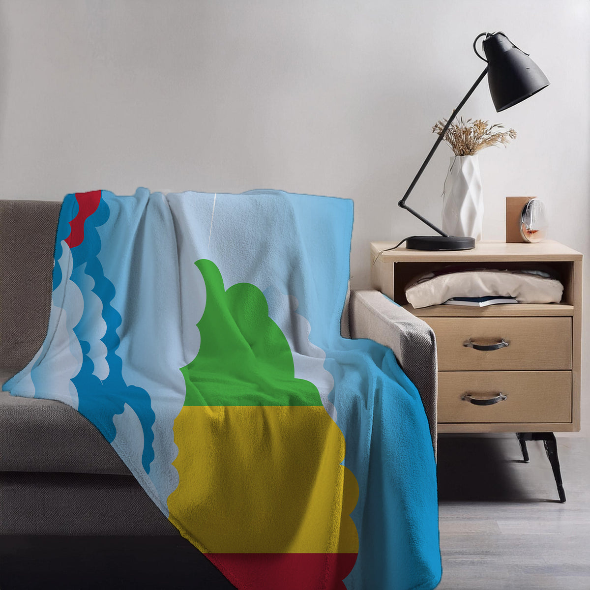 Mali Day Clouds Blanket Throw