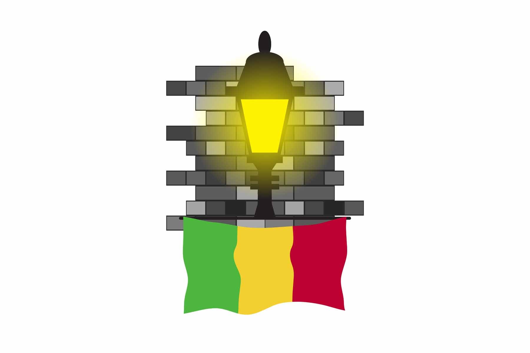 Mali Street Lamp Bricks Sticker