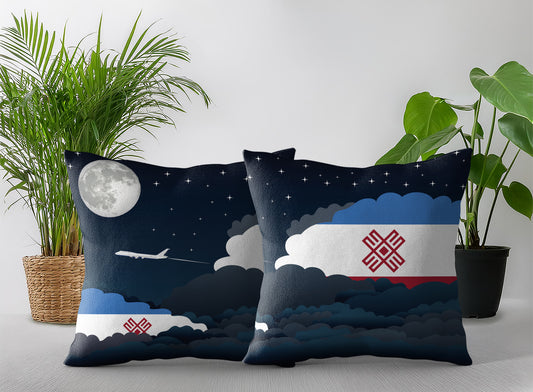 Mari El Night Clouds Pillow Case and Pillow Throw