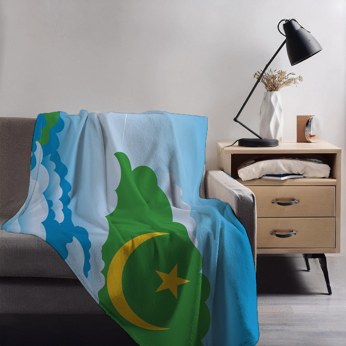 Mauritania Day Clouds Blanket Throw