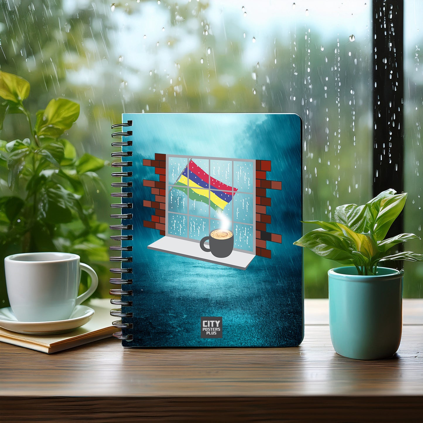 Mauritius  Coffee Rain Notebook