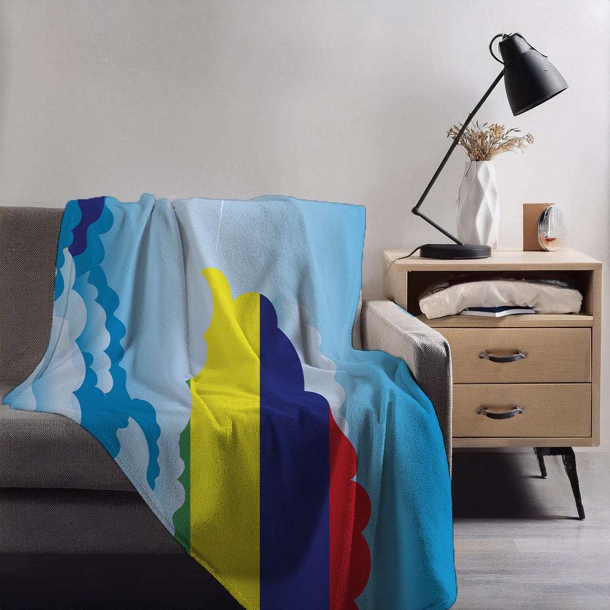 Mauritius Day Clouds Blanket Throw