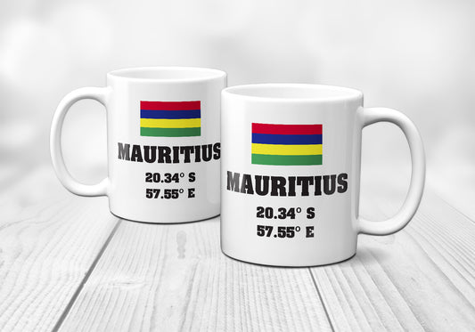 Mauritius Laitutude Longitude Mug