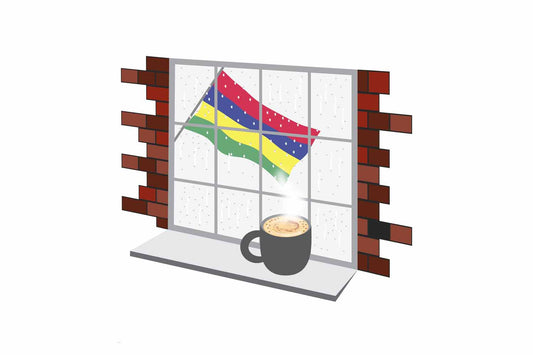Mauritius Coffee Rain Window Sticker