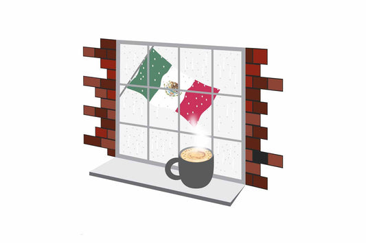 Mexico Coffee Rain Window Fridge Magnet