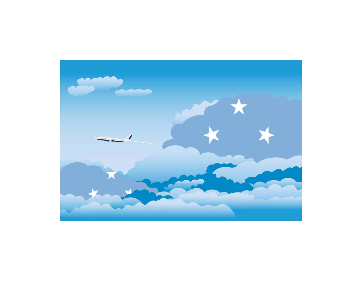 Micronesia Federated States Day Clouds Blanket Throw