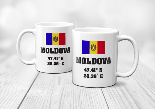 Moldova Laitutude Longitude Mug