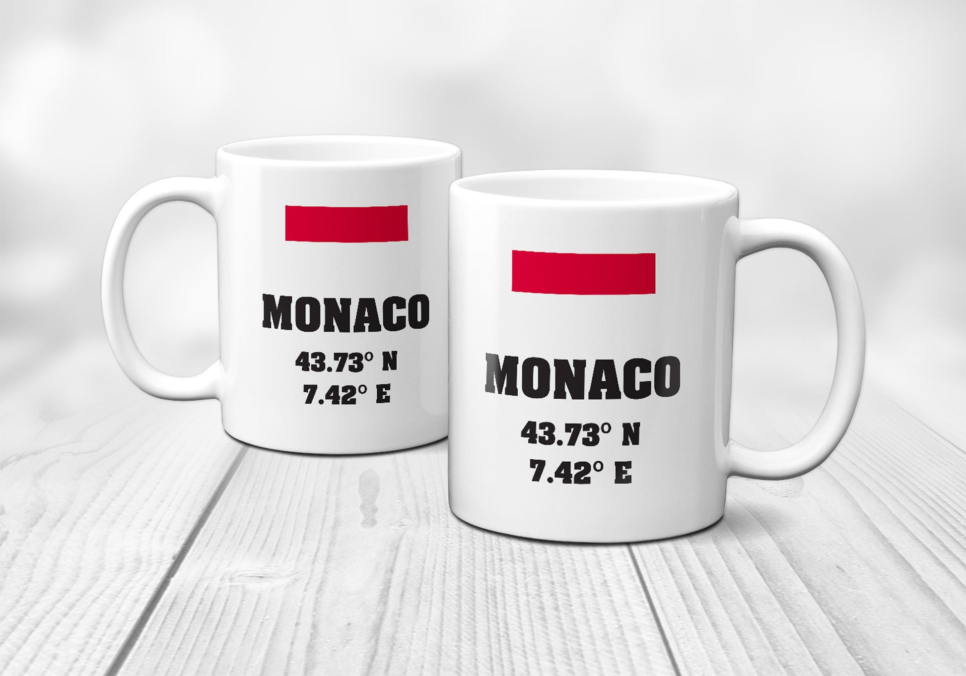 Monaco Laitutude Longitude Mug
