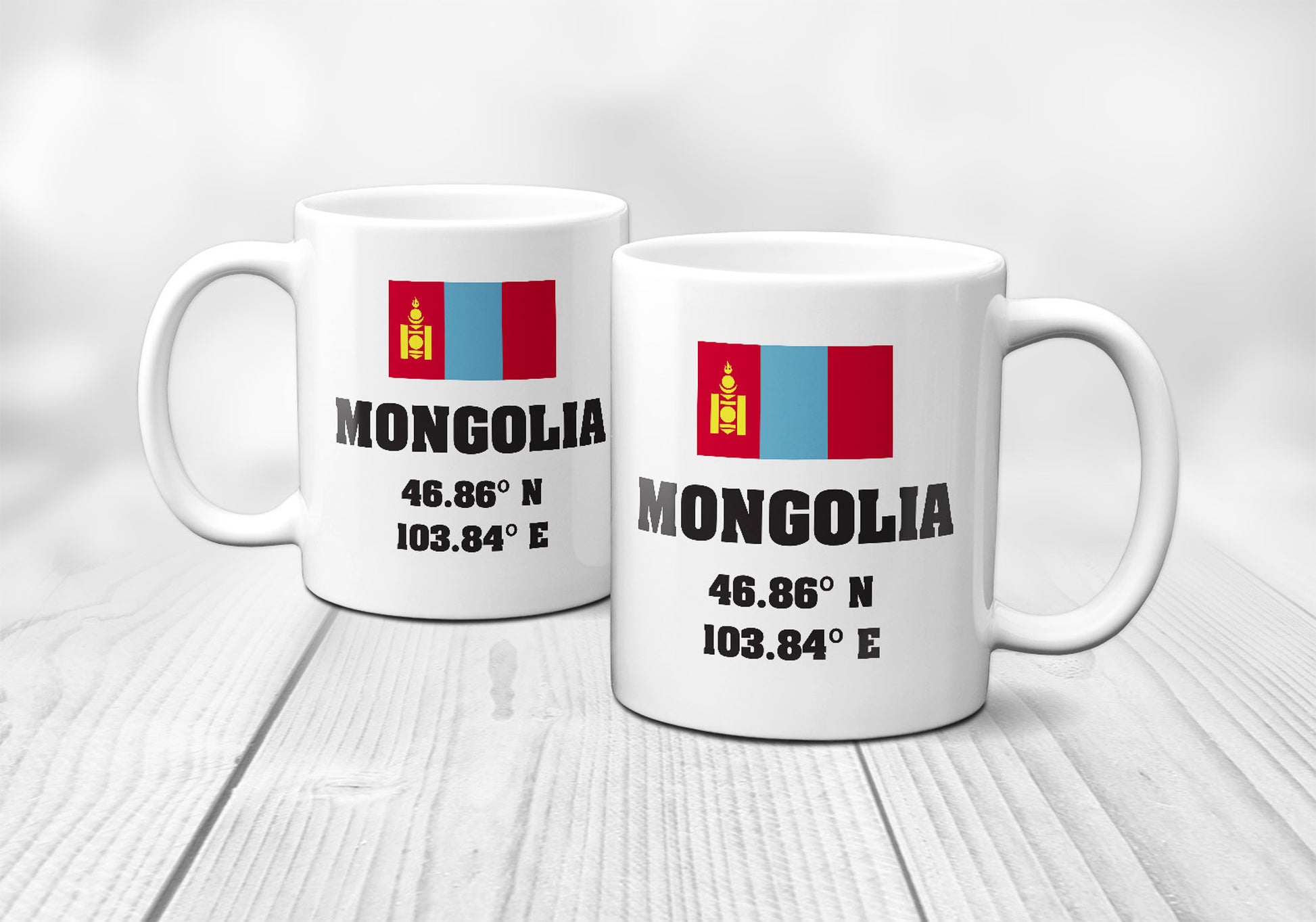 Mongolia Laitutude Longitude Mug