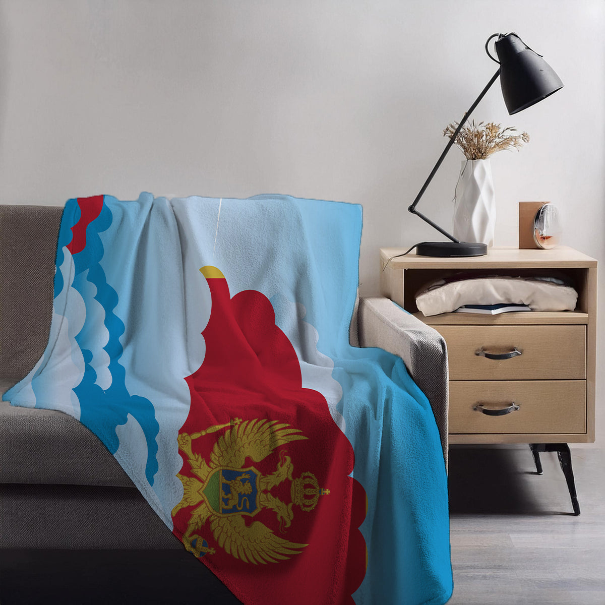 Montenegro Day Clouds Blanket Throw